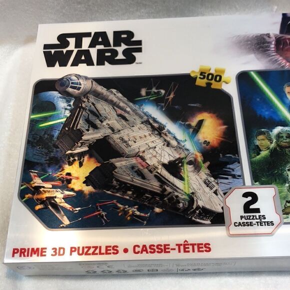 New Star Wars puzzles 500pc each. Prime lenticular puzzle - Picture 2 of 8